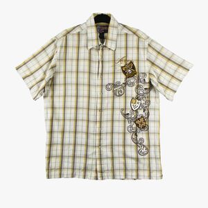 Avirex Plaid Men's Shirt Size XL Short Sleeve Button Up‎